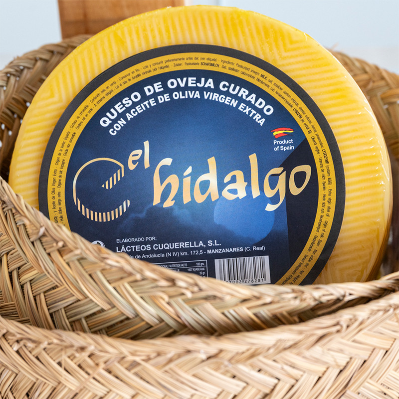 Tarrina de 1 kg - EL HIDALGO Queso de oveja curado al aceite de oliva